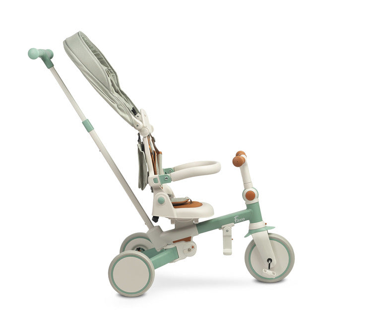 Tricicletă și bicicletă de echilibru 2 în 1 Faro Green Caretero Toyz