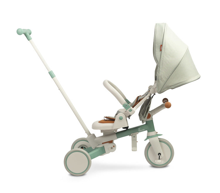 Tricicletă și bicicletă de echilibru 2 în 1 Faro Green Caretero Toyz