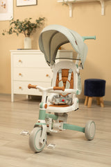 Tricicletă și bicicletă de echilibru 2 în 1 Faro Green Caretero Toyz