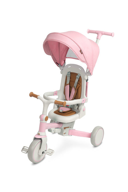 Tricicletă și bicicletă de echilibru 2 în 1 Faro roz Caretero Toyz