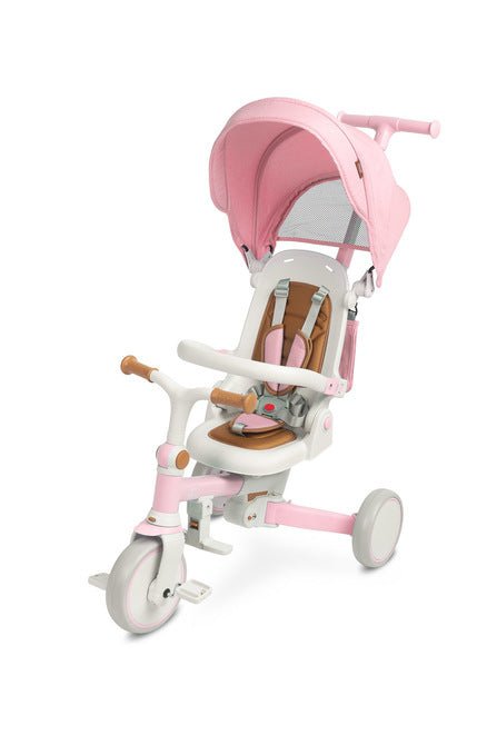 Tricicletă și bicicletă de echilibru 2 în 1 Faro roz Caretero Toyz