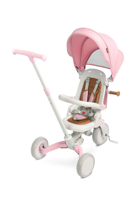 Tricicletă și bicicletă de echilibru 2 în 1 Faro roz Caretero Toyz