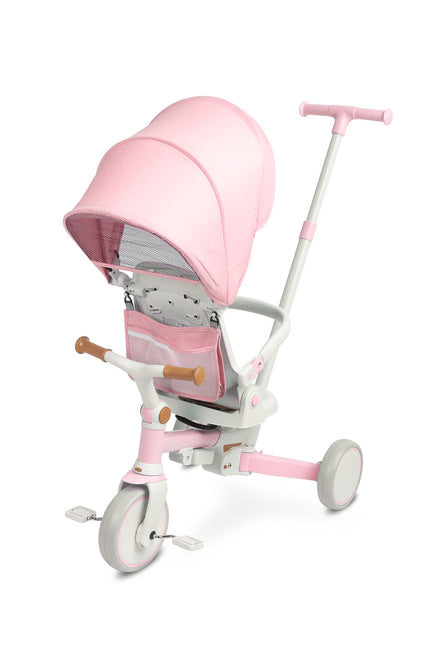 Tricicletă și bicicletă de echilibru 2 în 1 Faro roz Caretero Toyz