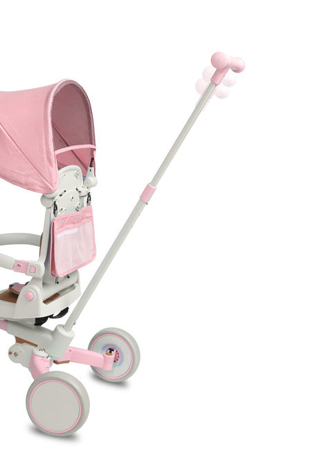 Tricicletă și bicicletă de echilibru 2 în 1 Faro roz Caretero Toyz