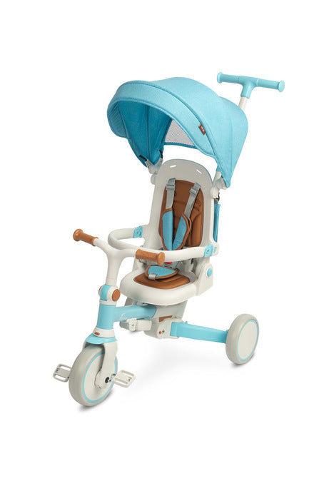 Tricicletă și bicicletă de echilibru 2 în 1 Faro Albastră Caretero Toyz