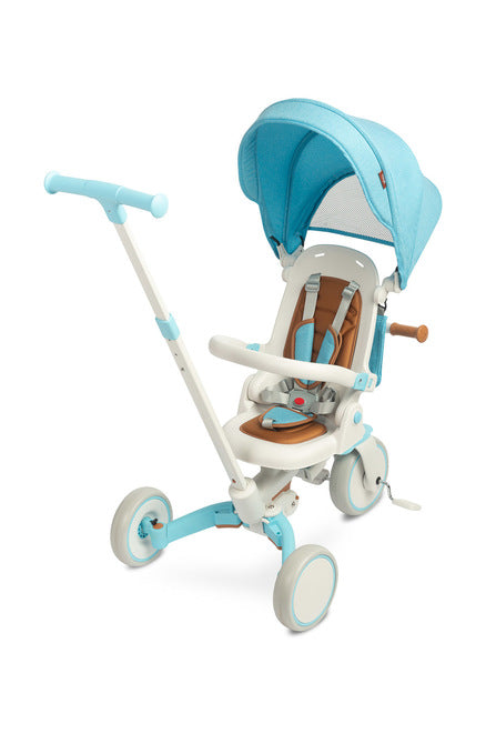 Tricicletă și bicicletă de echilibru 2 în 1 Faro Albastră Caretero Toyz