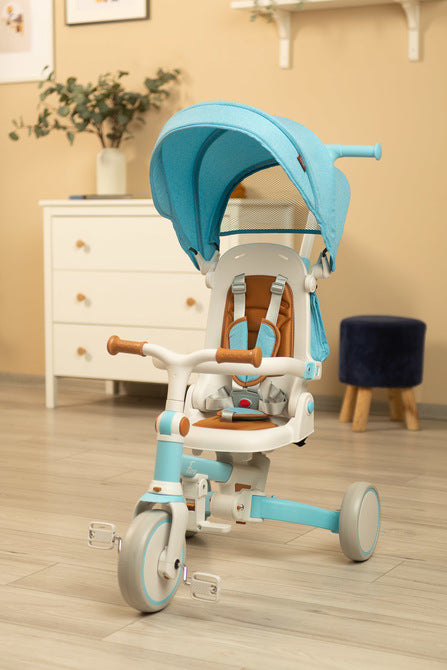 Tricicletă și bicicletă de echilibru 2 în 1 Faro Albastră Caretero Toyz