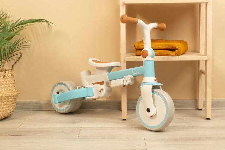 Tricicletă și bicicletă de echilibru 2 în 1 Faro Albastră Caretero Toyz