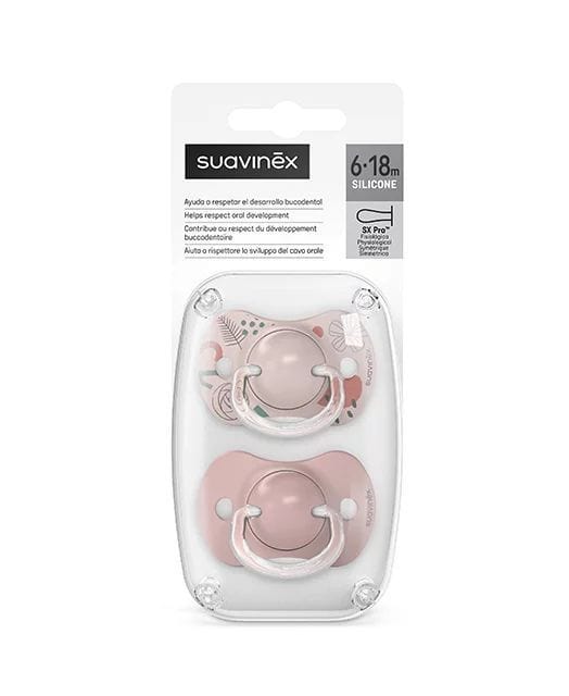 Залъгалка Sx Pro 6-18 2Pcs Pink Suavinex