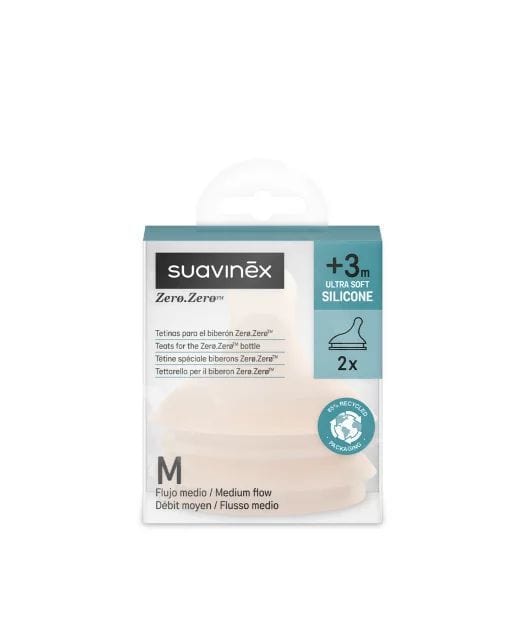 Биберон За Шише Teeths Medium 2 Броя Suavinex