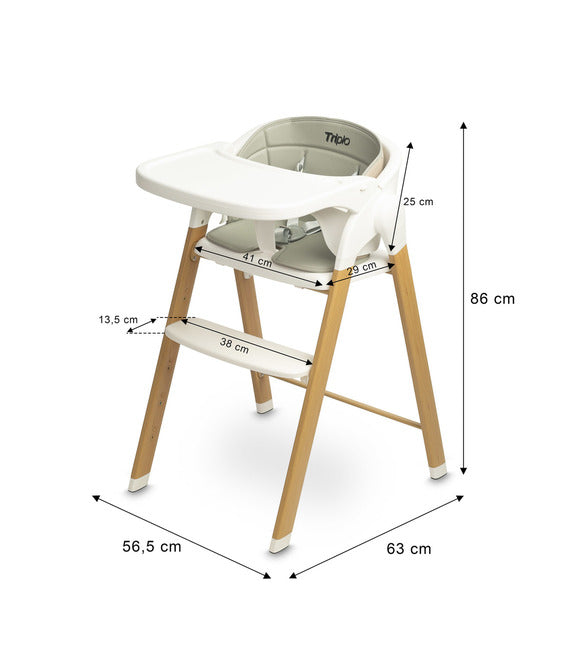 Scaun înalt Triplo 3 în 1 bej Caretero