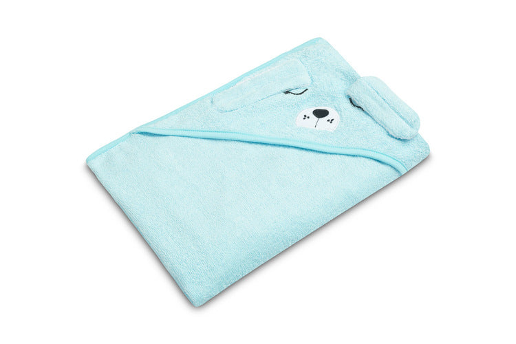 Бебешка Хавлия С Качулка 100X100 См Куче Синьо Sensillo