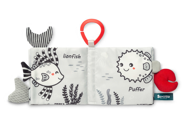 Мека Книжка Черно-Бяла Делфинче Sensillo