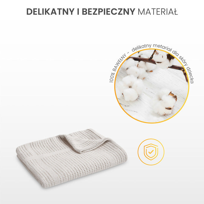 Одеяло 100% Памук Moli Слонова Кост Sensillo