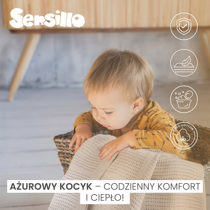 Одеяло 100% Памук Moli Бежово Sensillo