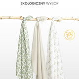 Бамбукови Пелени 3 броя Динозаври Зелен 70X80 Sensillo