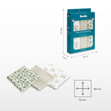 Бамбукови Пелени 3 броя Динозаври Зелен 70X80 Sensillo