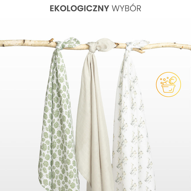 Бамбукови Пелени 3 броя Таралежчета Син 70X80 Sensillo