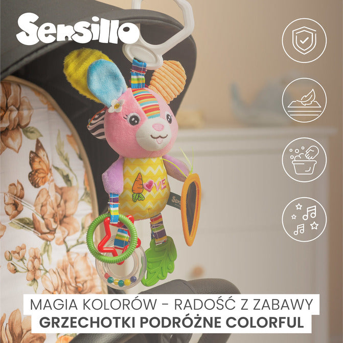 Играчка За Количка цветно Зайче Sensillo