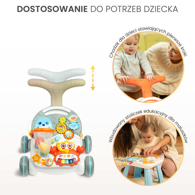 Premergător pentru bebeluși 2 în 1 Spark Pink Caretero Toyz