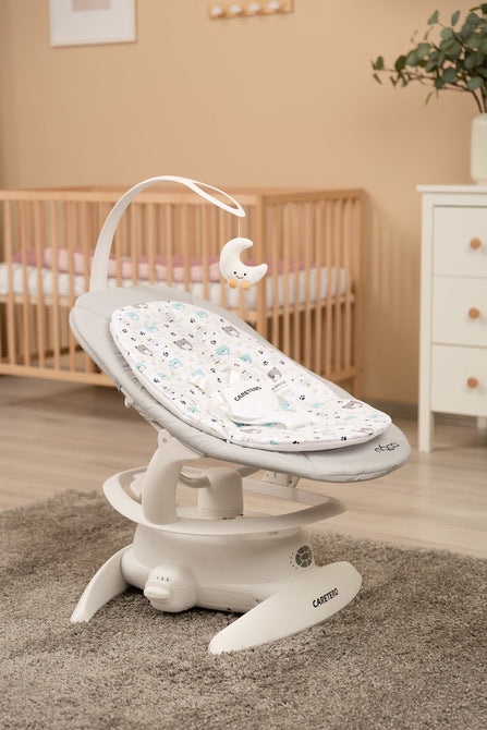 Шезлонг И Люлка 2в1 Rocker Noco Сив Caretero