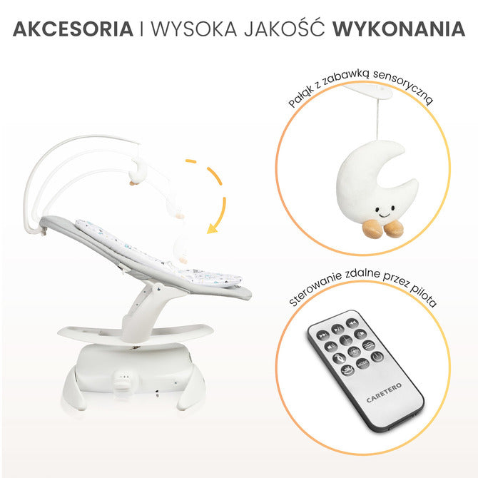 Шезлонг И Люлка Rocker Noco Графит Caretero