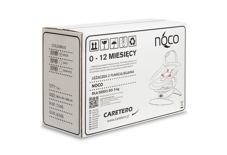 Шезлонг И Люлка Rocker Noco Графит Caretero