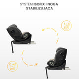 Столче За Кола Fortis i-Size IsoFix 0-36Кг Grey Caretero