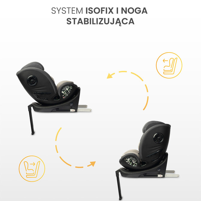 Столче За Кола Fortis i-Size IsoFix 0-36Кг Grey Caretero