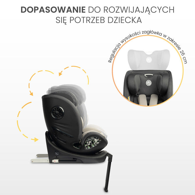Столче За Кола Fortis i-Size IsoFix 0-36Кг Grey Caretero