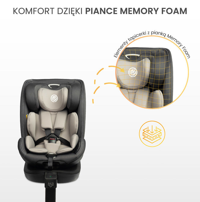 Столче За Кола Fortis i-Size IsoFix 0-36Кг Grey Caretero