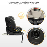 Столче За Кола Fortis i-Size IsoFix 0-36Кг Grey Caretero
