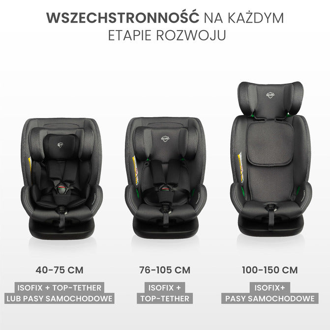 Столчe За Кола Securo I-Size Светлосиво (40-150) Caretero