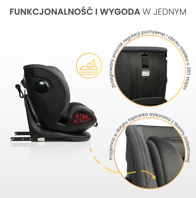 Scaun auto Securo i-Size IsoFix 0-36Kg Emerald Caretero