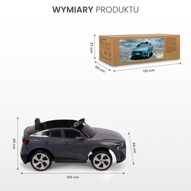 Детска Електрическа Кола Audi E-Tron Sportback Сиво Caretero Toyz