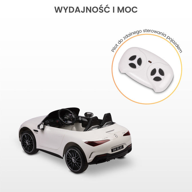 Детска Електрическа Кола Mercedes Sl63 Бяло Caretero Toyz