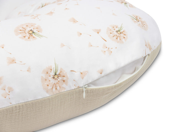 Мюслин Възглавница За Кърмене Глухарчета Бежово