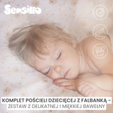 Sensillo 2 részes ágyneműhuzat garnitúra, zöld ágacskák, 100x135 cm