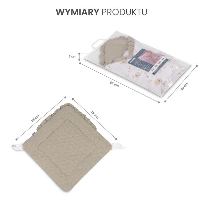 Пелена за изписване Муселин Бежови Глухарчета 75X75 Sensillo