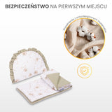 Мюслин Комплект За Количка Балерини Розов