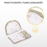 Мюслин Комплект За Количка Балерини Розов