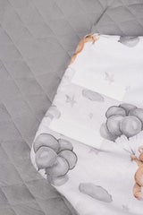 Мюслин Одеяло За Повиване За Кошница Мече Сиво