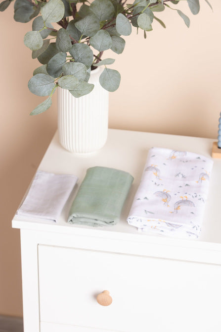 Муслинови Пелени Комплект от три размера Гъски Eg-0100 Sensillo