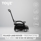 Количка за яздене с родителски контрол Land Rover Черен Caretero Toyz