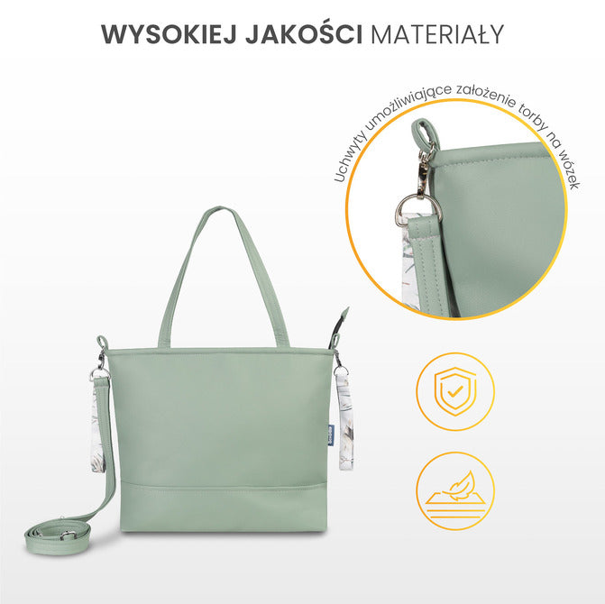 Чанта От Изкуствена Кожа Маслинени Жерави Sensillo