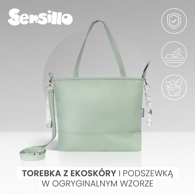Чанта От Изкуствена Кожа Сива Есенна Гора Sensillo