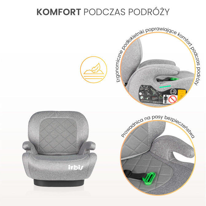 Столче за кола Irbis I-Size 125-150 см Розов