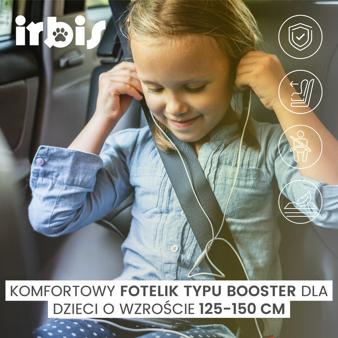 Столче за кола Irbis I-Size 125-150 см Черен
