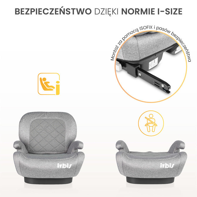 Столче за кола Irbis I-Size 125-150 см Черен