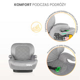 Столче за кола Irbis I-Size 125-150 см Сив Меланж